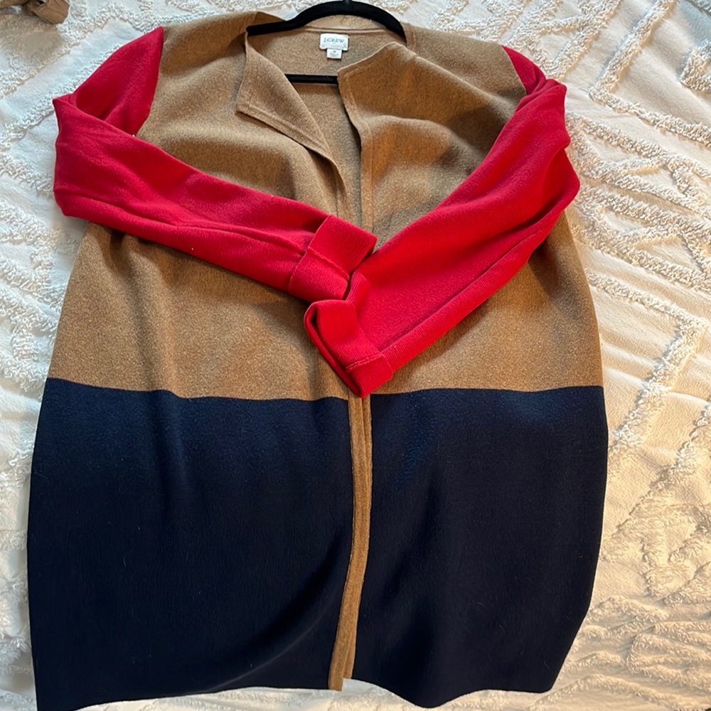 J Crew factory colorblock cardigan size S